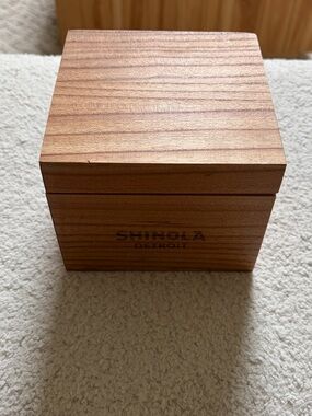Shinola Wooden Watch Box in Warm Brown Finish